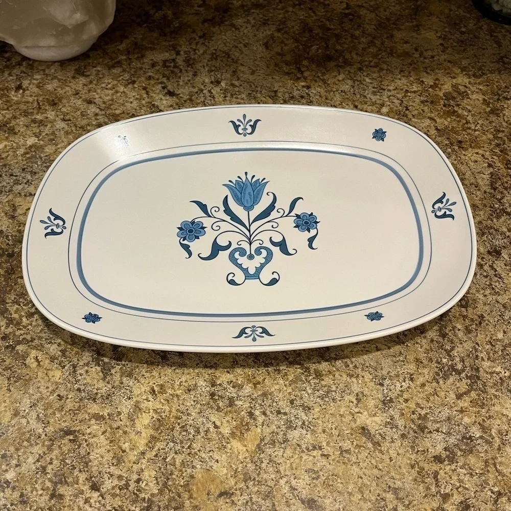 NORITAKE PROGRESSION BLUE HAVEN PLATTER SERVING TRAY Pattern# 9004